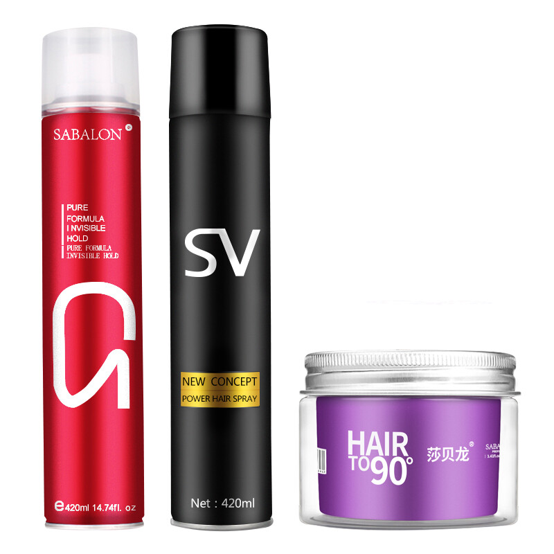 莎貝龍SABALION 三瓶黑瓶發膠，塑造自然清香的不傷發造型